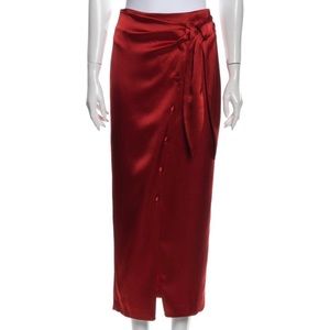 Nanushka red maki skirt size small 28”